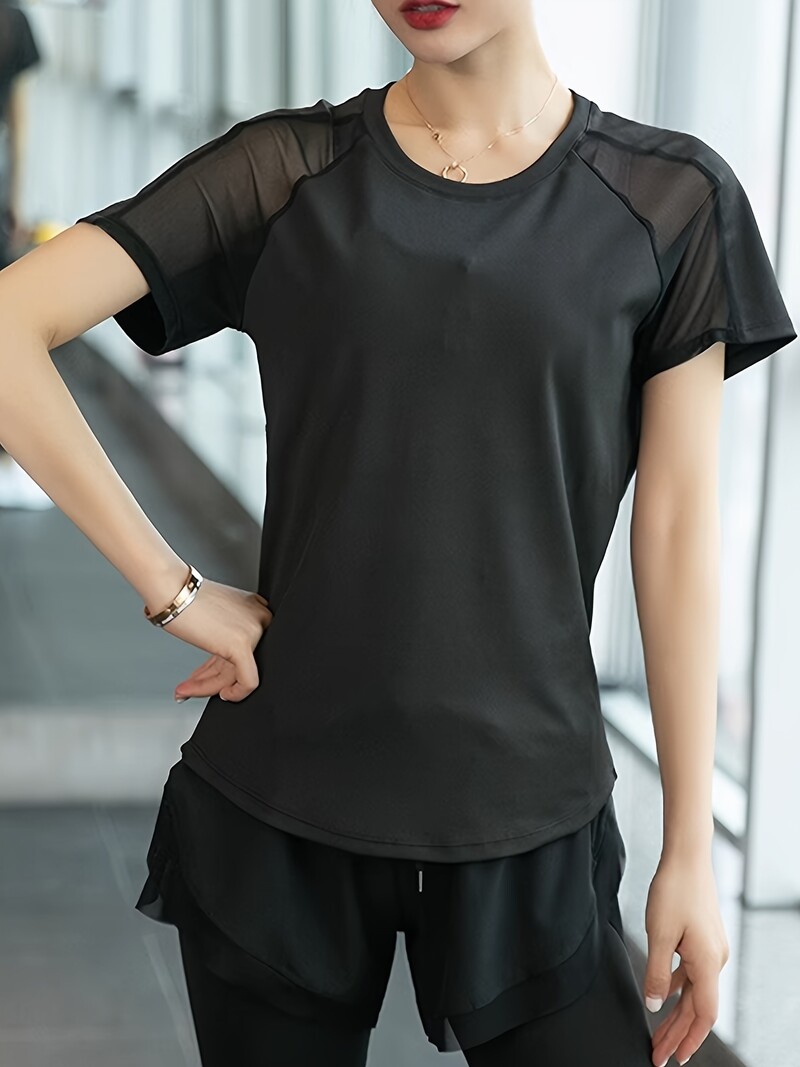 Nova ljetna sportska majica kratkih rukava koja se brzo suši, mrežasta majica za fitness, biciklizam za trčanje, tanka odjeća za jogu, ženske kratke rukave