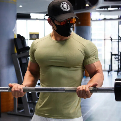 Tricou pentru gimnastică Bărbați Marime Plus Dry Fit Tricouri sport pentru bărbați Hanorac Topuri Culoare uni Antrenament muscular Îmbrăcăminte sportivă Haine de yoga Tricou