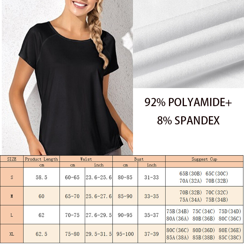 „Aiithuug Yoga“ trumpomis rankovėmis palaidinė, kvėpuojanti, kvėpuojanti nugara Seksuali nugara, vėsi, greitai džiūstanti nugarinė treniruočių marškinėliai „Gimnastikos salė“