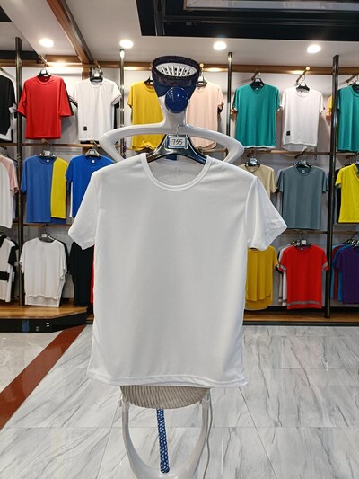 Unisex sportiniai marškinėliai iš 100 % poliesterio greitai džiūstantys tinkliniai bėgimo marškinėliai Vienspalviai maratono bėgimo marškinėliai apvaliu kaklu