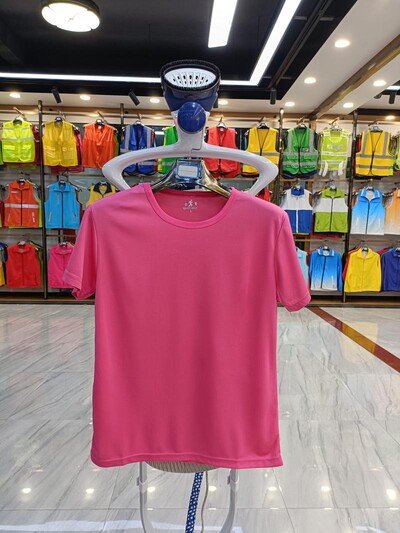 Unisex sportiniai marškinėliai iš 100 % poliesterio greitai džiūstantys tinkliniai bėgimo marškinėliai Vienspalviai maratono bėgimo marškinėliai apvaliu kaklu