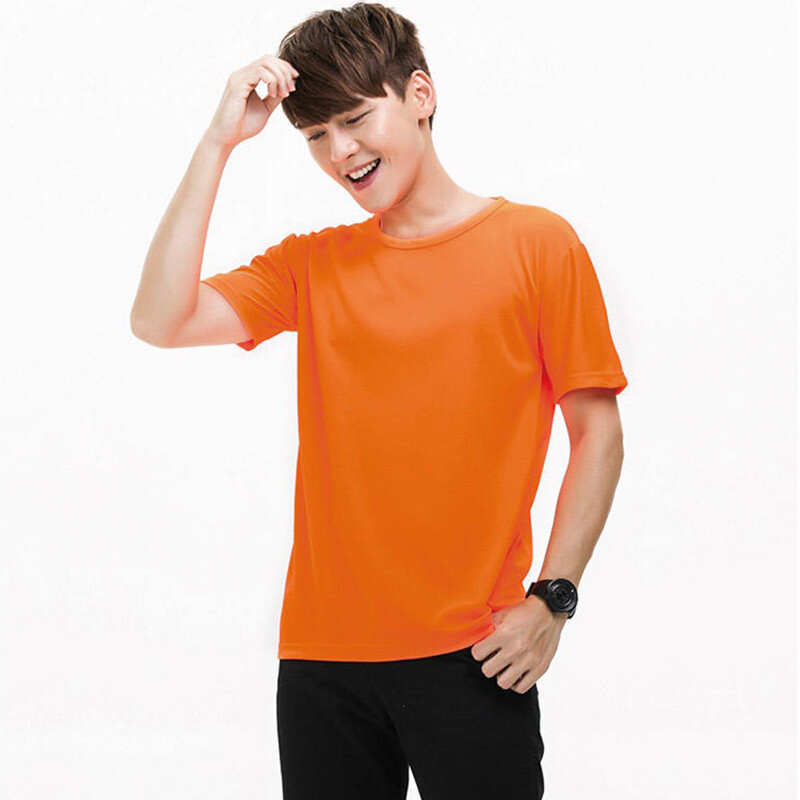 Unisex sportiniai marškinėliai iš 100 % poliesterio greitai džiūstantys tinkliniai bėgimo marškinėliai Vienspalviai maratono bėgimo marškinėliai apvaliu kaklu