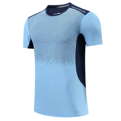 Cămăși sport imprimate Alergare Uscare rapidă Respirabil Antrenament Moda mâneci scurte Patchwork Antrenament în aer liber Cămăși de gimnastică de vară