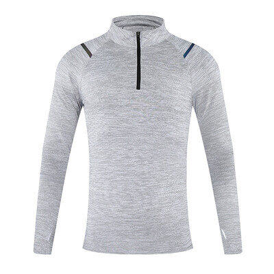 Lauko išbėrimų apsauga Vyrai Moteriški sportiniai marškinėliai Vienspalviai ilgomis rankovėmis pusiau užtrauktuku Dry Fit Porai Sporto salė Sportiniai bėgimo marškinėliai