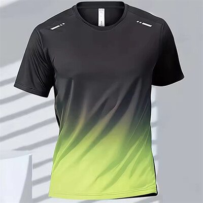 Tricou pentru bărbați Top de badminton Uscare rapidă Antrenament fitness pentru bărbați Topuri pentru sală de sport în aer liber Tricou pentru alergare ocazional Îmbrăcăminte supradimensionată
