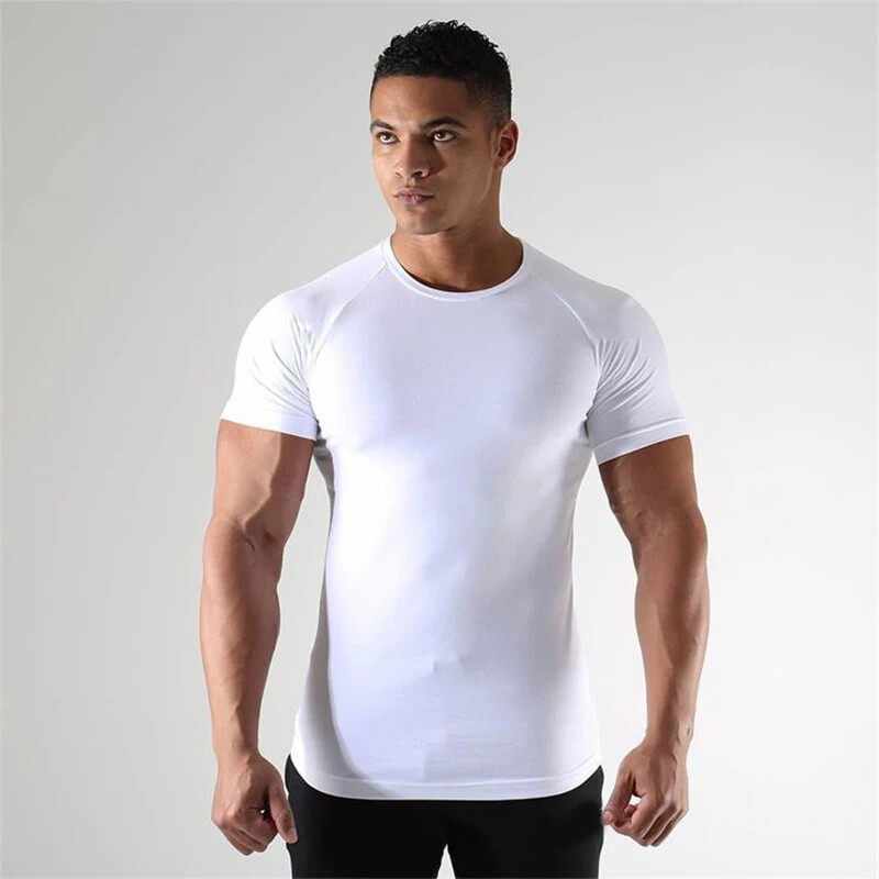 Tricou Slim Fit Bărbați Sală Sport Culturism Fitness Plasă cu uscare rapidă Moda de vară Casual Respirabil Tricou hip-hop pentru bărbați