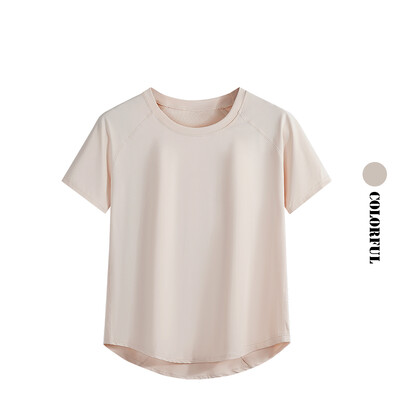 Cămăși de yoga de vară DRUR Îmbrăcăminte de gimnastică pentru femei Topuri sport cu mânecă scurtă cu gât rotund Tricou pentru alergare cu uscare rapidă Îmbrăcăminte sportivă pentru antrenament 2025