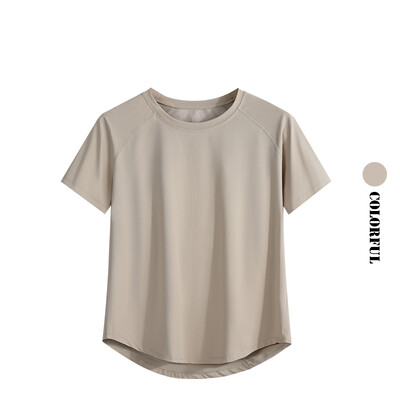 Cămăși de yoga de vară DRUR Îmbrăcăminte de gimnastică pentru femei Topuri sport cu mânecă scurtă cu gât rotund Tricou pentru alergare cu uscare rapidă Îmbrăcăminte sportivă pentru antrenament 2025