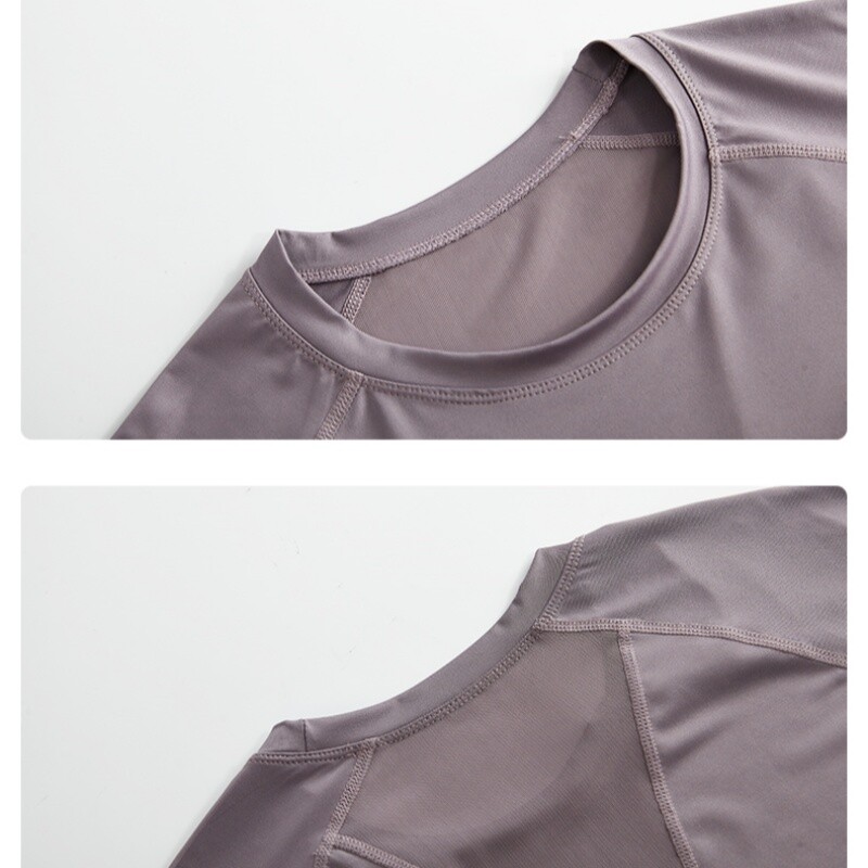 Cămăși de yoga de vară DRUR Îmbrăcăminte de gimnastică pentru femei Topuri sport cu mânecă scurtă cu gât rotund Tricou pentru alergare cu uscare rapidă Îmbrăcăminte sportivă pentru antrenament 2025