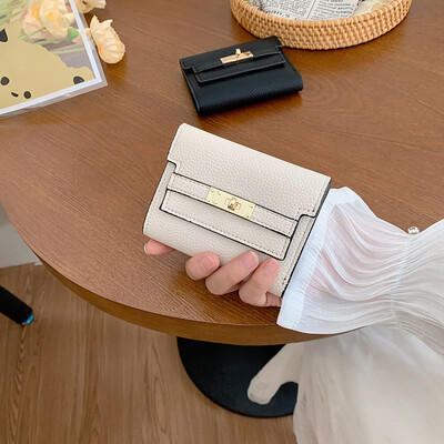 Ženski novčanik Ins Ženski mali novčanik Ženska luksuzna mala sklopiva kratka torbica Prekogranični novčanik