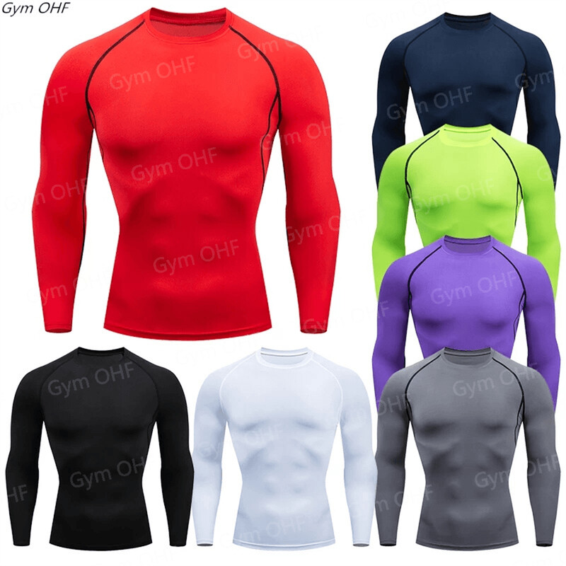 Dry Fit Bărbați de înaltă calitate MMA Fitness Gym Sport Tricou Jogging Alergare Cămașă Compresie Respirabil Rashguard Comprehensiv