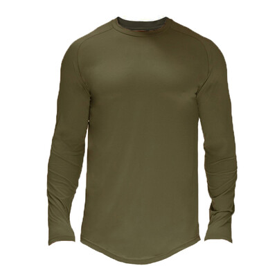 Tricou simplu din plasă, cu uscare rapidă, slim fit, bărbați, alergare, sport, cămașă cu mânecă lungă, sală, fitness, culturism, topuri, îmbrăcăminte de toamnă respirabilă