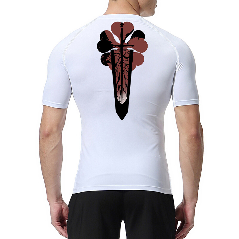 Graphic Print Athletic Quick Dry Tkrekls vīriešiem Sporta zāle Treniņiem Fitness Skriešanas kompresijas krekls Sporta apakškrekli Baselayyer Topi