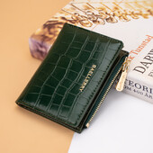 Portofele scurte pentru femei, la modă, din piele PU, model de aligator în relief, portofel mic, suport pentru carduri, cu slot pentru mai multe cărți.