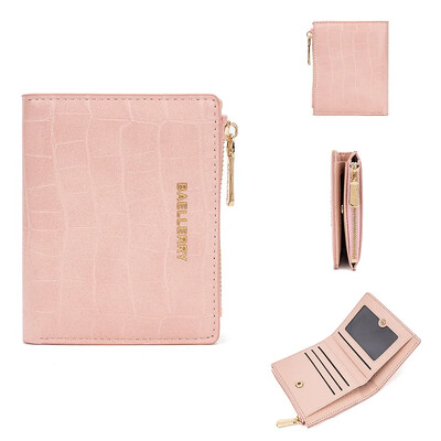 Portofele scurte pentru femei, la modă, din piele PU, model de aligator în relief, portofel mic, suport pentru carduri, cu slot pentru mai multe cărți.