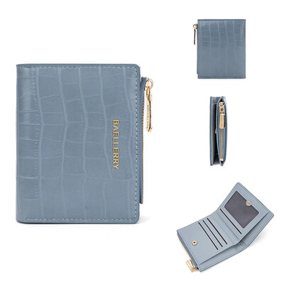 Portofele scurte pentru femei, la modă, din piele PU, model de aligator în relief, portofel mic, suport pentru carduri, cu slot pentru mai multe cărți.