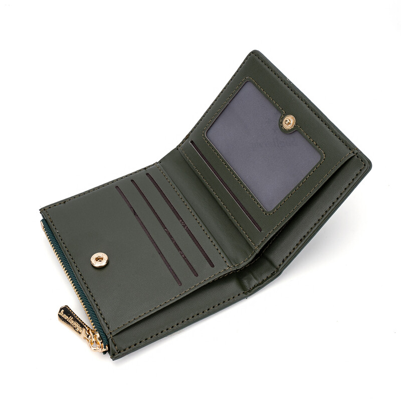 Portofele scurte pentru femei, la modă, din piele PU, model de aligator în relief, portofel mic, suport pentru carduri, cu slot pentru mai multe cărți.