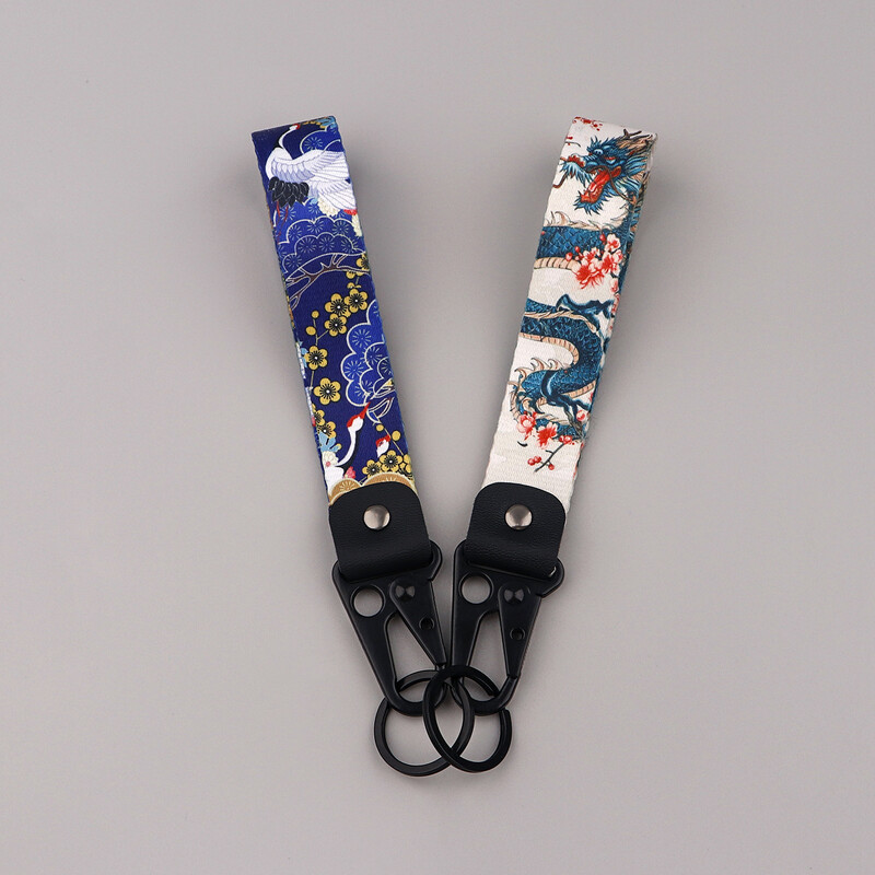 Breloc Van Gogh pentru femei, bărbați, cer înstelat, curele scurte pentru încheietura mâinii, valuri japoneze, breloc pentru mașină, bijuterii pandantiv în rucsac Cadouri de vacanță