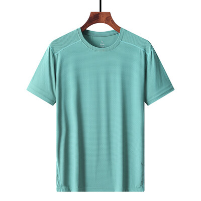 Vară în aer liber, ultra-subțire, mătase de gheață de înaltă calitate, tricou cu mânecă scurtă pentru bărbați, vară, ușor, respirabil, cu uscare rapidă, top sport
