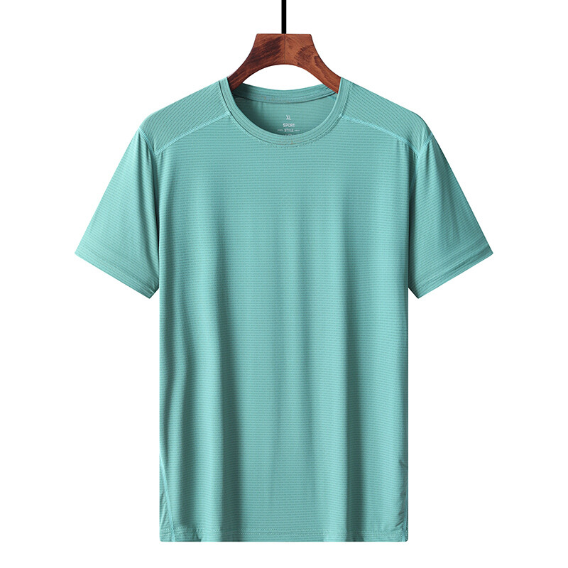 Vară în aer liber, ultra-subțire, mătase de gheață de înaltă calitate, tricou cu mânecă scurtă pentru bărbați, vară, ușor, respirabil, cu uscare rapidă, top sport