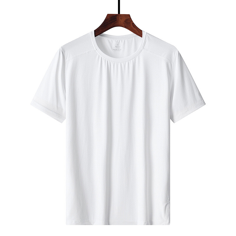 Vară în aer liber, ultra-subțire, mătase de gheață de înaltă calitate, tricou cu mânecă scurtă pentru bărbați, vară, ușor, respirabil, cu uscare rapidă, top sport