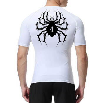 Πουκάμισα συμπίεσης Spider Print για άντρες Sporty Quick Dry Tshirts Tops γυμναστική για τρέξιμο κάτω μπλουζάκια Baselayers Rash Guard