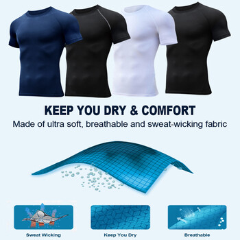 Πουκάμισα συμπίεσης Spider Print για άντρες Sporty Quick Dry Tshirts Tops γυμναστική για τρέξιμο κάτω μπλουζάκια Baselayers Rash Guard