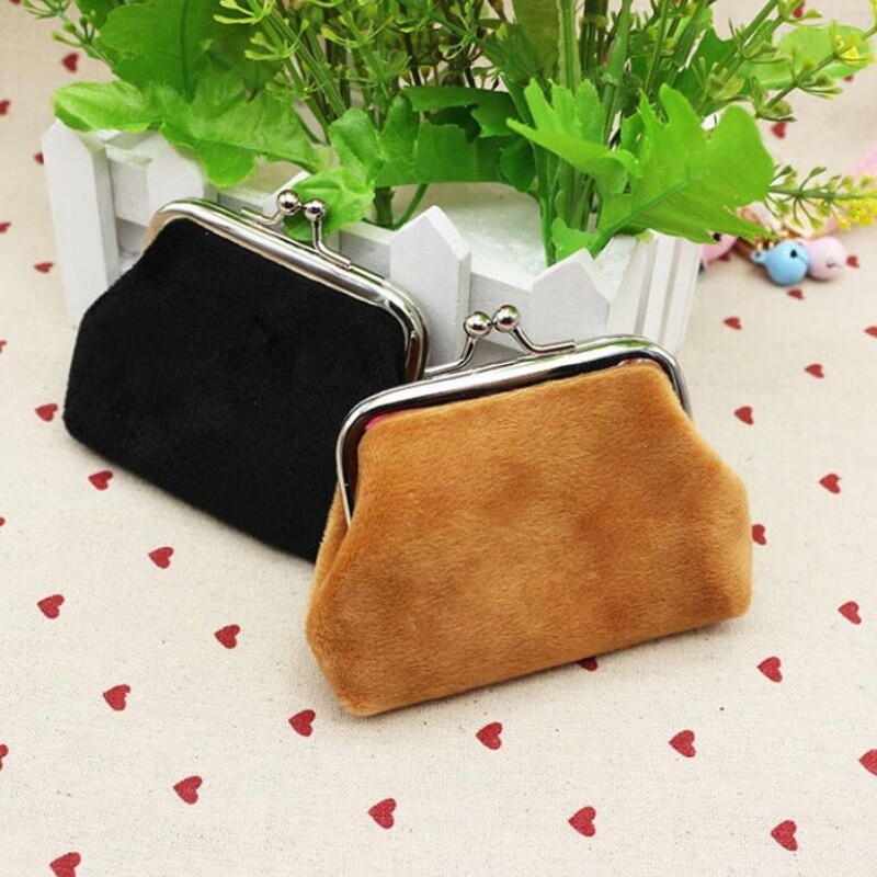 Poșetă cu monede din pluș de toamnă/iarnă