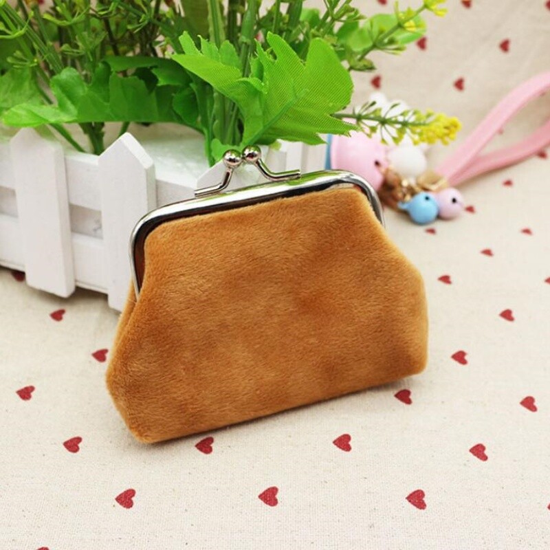 Poșetă cu monede din pluș de toamnă/iarnă