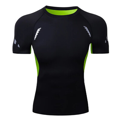 Muške kompresijske majice kratkih rukava Majice kratkih rukava za vježbanje u teretani za trčanje Brzo sušeće atletske donje slojeve potkošulje Rash Guard