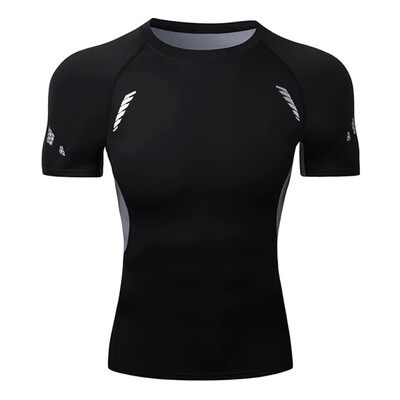 Muške kompresijske majice kratkih rukava Majice kratkih rukava za vježbanje u teretani za trčanje Brzo sušeće atletske donje slojeve potkošulje Rash Guard