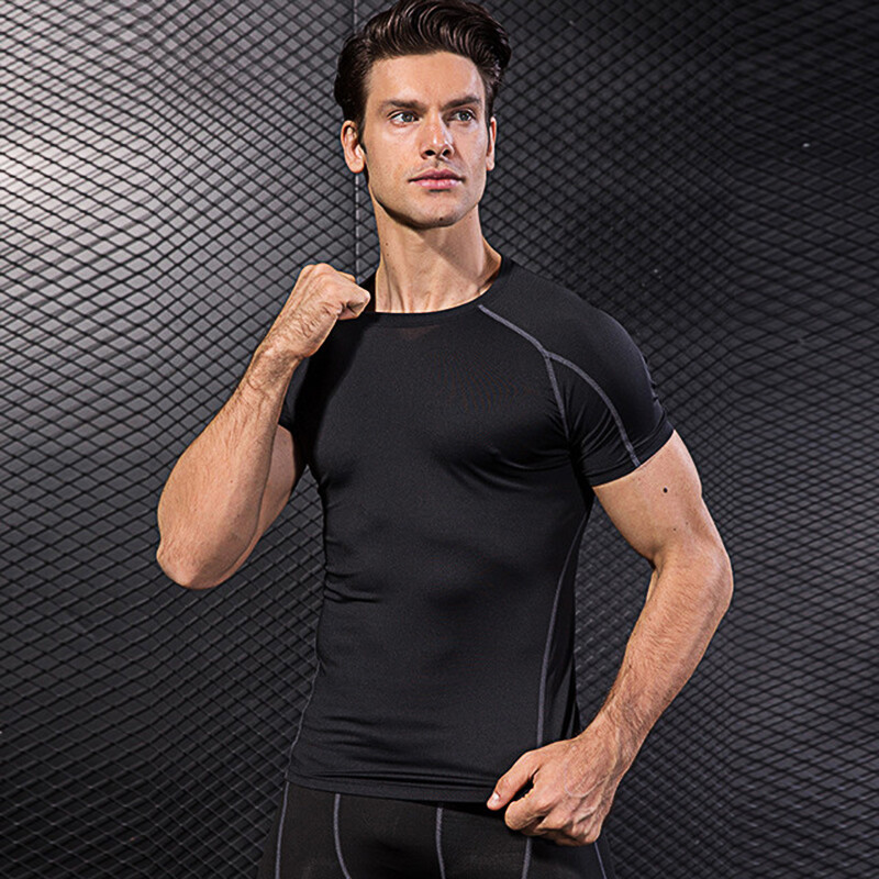 Brzosušeće kompresijske muške majice kratkih rukava Majica za trčanje Tajice za fitness Nogometni dresovi Elastična sportska odjeća za teretanu Rashguard
