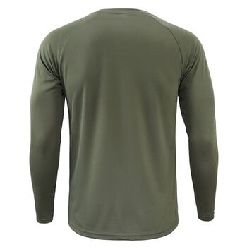 Υπαίθρια πεζοπορία Camping Tactical T-shirt Ανδρικά μπλουζάκια που αναπνέουν με μακρυμάνικο μπλουζάκι στρατιωτικού καμουφλάζ Combat Fitness