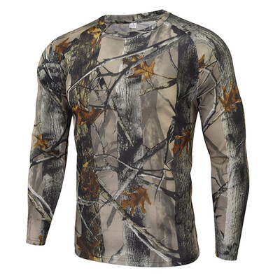 Tricou tactic pentru drumeții în aer liber, pentru camping, pentru bărbați, cu mâneci lungi, cu uscare rapidă, cu mâneci lungi, pentru luptă militară, tricouri pentru fitness