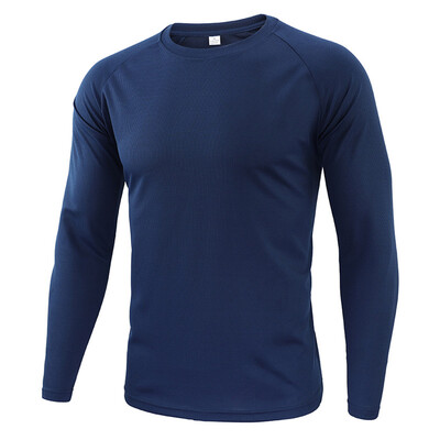 Tricou tactic pentru drumeții în aer liber, pentru camping, pentru bărbați, cu mâneci lungi, cu uscare rapidă, cu mâneci lungi, pentru luptă militară, tricouri pentru fitness