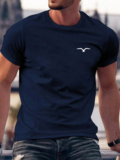 Seagull Muška majica s kratkim rukavima Luksuzna marka Modna majica velike veličine Ležerna ulična odjeća s kratkim rukavima Klasična nova majica S-4XL