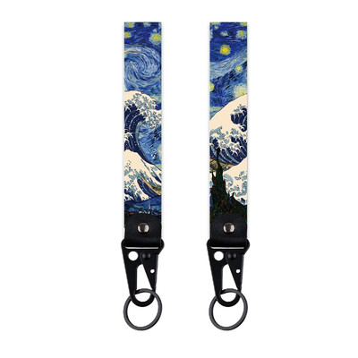 Starry Sky Sea Waves Breloc pentru chei de mașină Breloc Femei Accesorii Anime Breloc Bărbați Bijuterii de modă originale