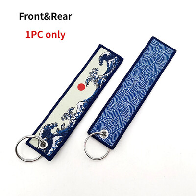 Hokkaido Waves Series Breloc din nailon cu transfer termic curea pentru chei Snur Jdm modificat pentru accesorii auto Honda Toyota Moto