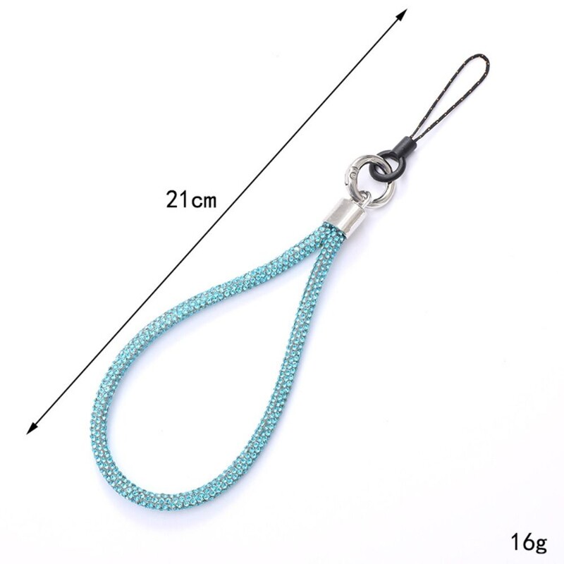 Sclipici strălucitor cu strasuri pentru telefon, cu diamante, cristal, curele pentru încheietura mâinii, breloc pentru agățat frânghie anti-pierdere