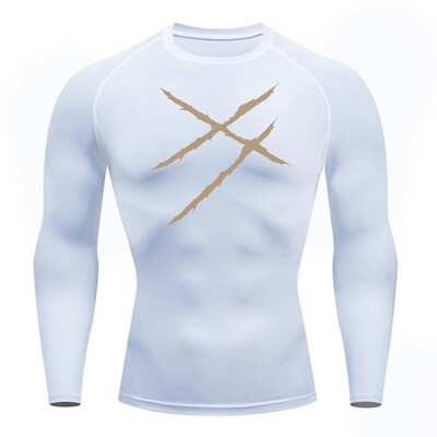 Cămașă de compresie cu uscare rapidă, grafică, elegantă, pentru bărbați, antrenament de gimnastică, alergare, tricouri, maiouri de corp, strat de bază, îmbrăcăminte activă