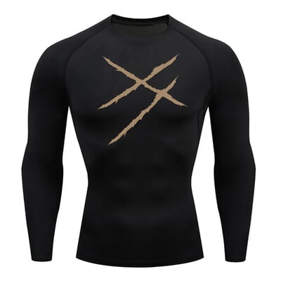 Cămașă de compresie cu uscare rapidă, grafică, elegantă, pentru bărbați, antrenament de gimnastică, alergare, tricouri, maiouri de corp, strat de bază, îmbrăcăminte activă