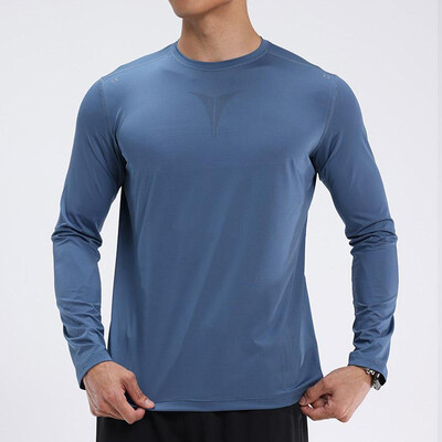 Tricou sport pentru bărbați Îmbrăcăminte sportivă cu mânecă lungă Alergare Îmbrăcăminte pentru sală Fitness Cămașă de compresie cu uscare rapidă Tricou pentru antrenament Jogging