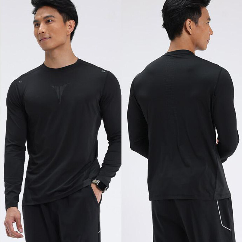 Tricou sport pentru bărbați Îmbrăcăminte sportivă cu mânecă lungă Alergare Îmbrăcăminte pentru sală Fitness Cămașă de compresie cu uscare rapidă Tricou pentru antrenament Jogging
