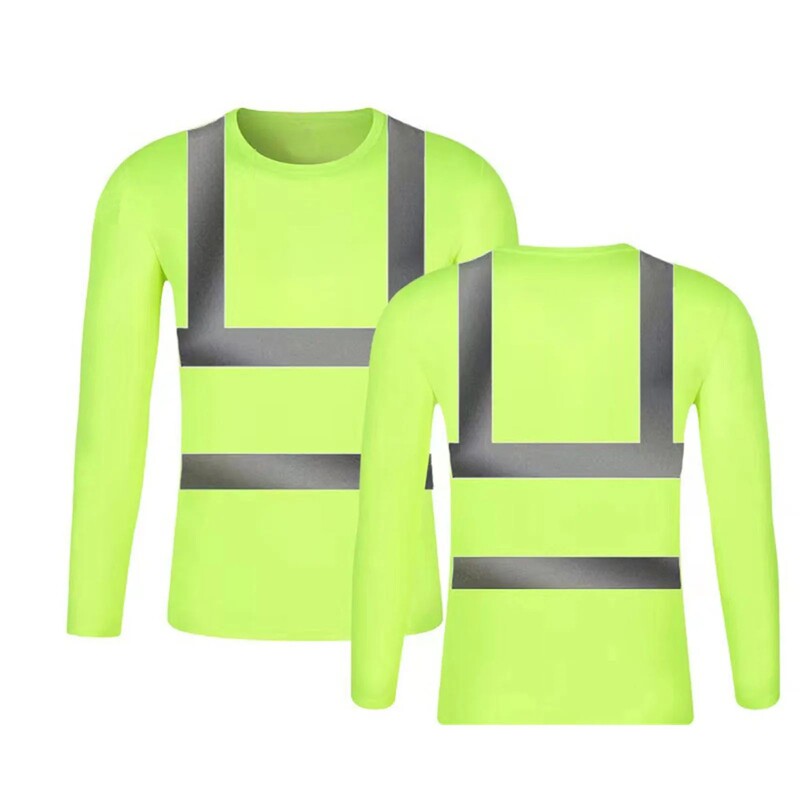 Tricou cu mânecă lungă, cu gât rotund, imprimat 3d, cu dungi reflectorizante, absorbție de transpirație, pentru bărbați de toamnă