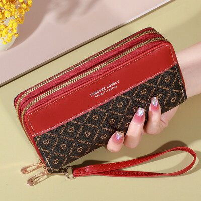 Klasisks maks, lielas ietilpības sajūga maciņš ar rāvējslēdzēju, karšu turētājs ar 8 slotiem un vairākiem nodalījumiem, elegants rokas sajūgs