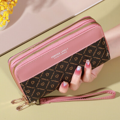 Klasisks maks, lielas ietilpības sajūga maciņš ar rāvējslēdzēju, karšu turētājs ar 8 slotiem un vairākiem nodalījumiem, elegants rokas sajūgs