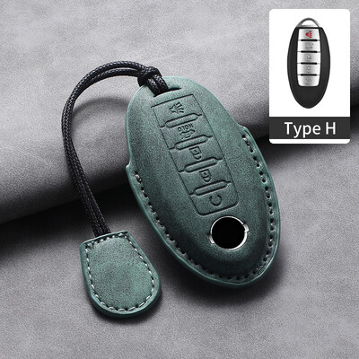 5 mygtukų odinis automobilio nuotolinio valdymo pulto raktų dėklas, skirtas Nissan X Trail T32 2020 Rogue Patrol Murano Htrail Maxima Altima Sentra Qashqai