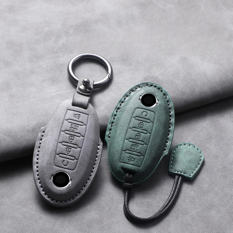 5 mygtukų odinis automobilio nuotolinio valdymo pulto raktų dėklas, skirtas Nissan X Trail T32 2020 Rogue Patrol Murano Htrail Maxima Altima Sentra Qashqai