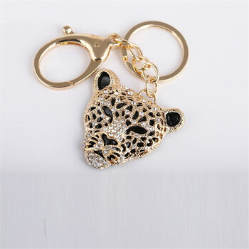 2024 Fashion Crystal Leopard head Rhinestone Tiger Keychain Γυναικείες τσάντες Διακόσμηση Μενταγιόν Αξεσουάρ Μπρελόκ αυτοκινήτου Κοσμήματα