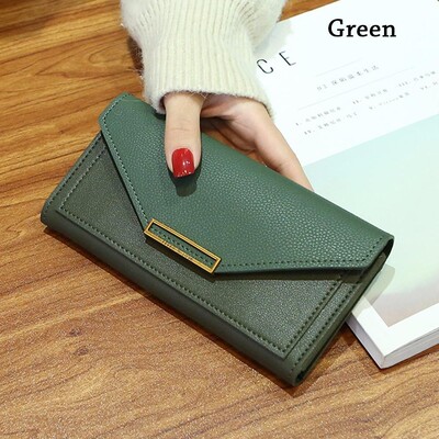 Portofele lungi în 5 culori pentru femei, la modă, din piele PU, portofel cu fermoar pentru doamnă, geantă de bani, poșetă, buzunar pentru telefon